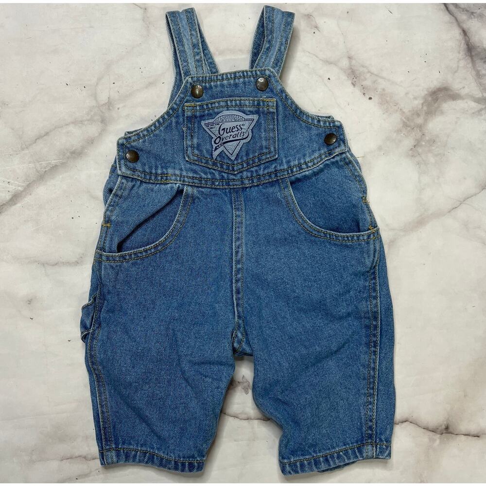 Vintage Guess Carpenter Overalls Size 9M Denim Jeans Style 0105155 Bibs